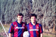 1990 - Bagni e Zucchini, Martino in una rarissima immagine in rossoblù